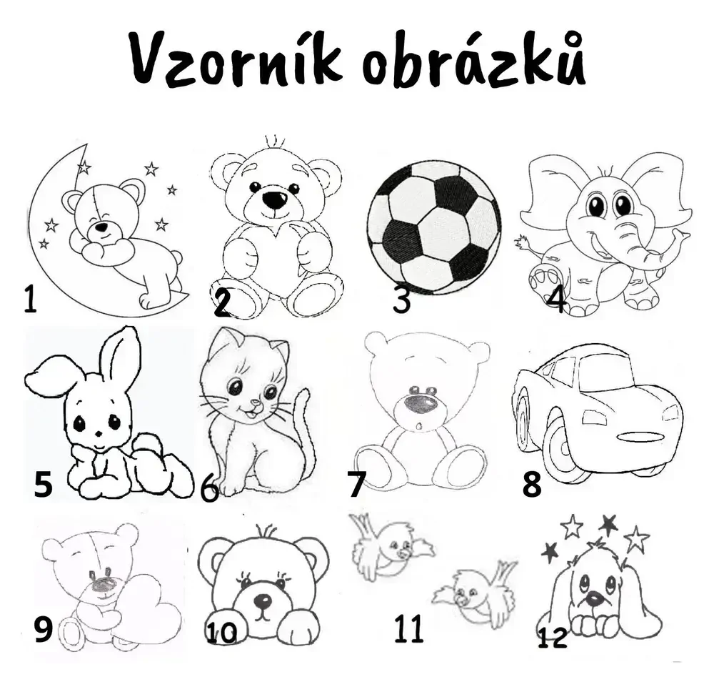 Deka pro miminko se jménem, obrázkem a údaji o narození