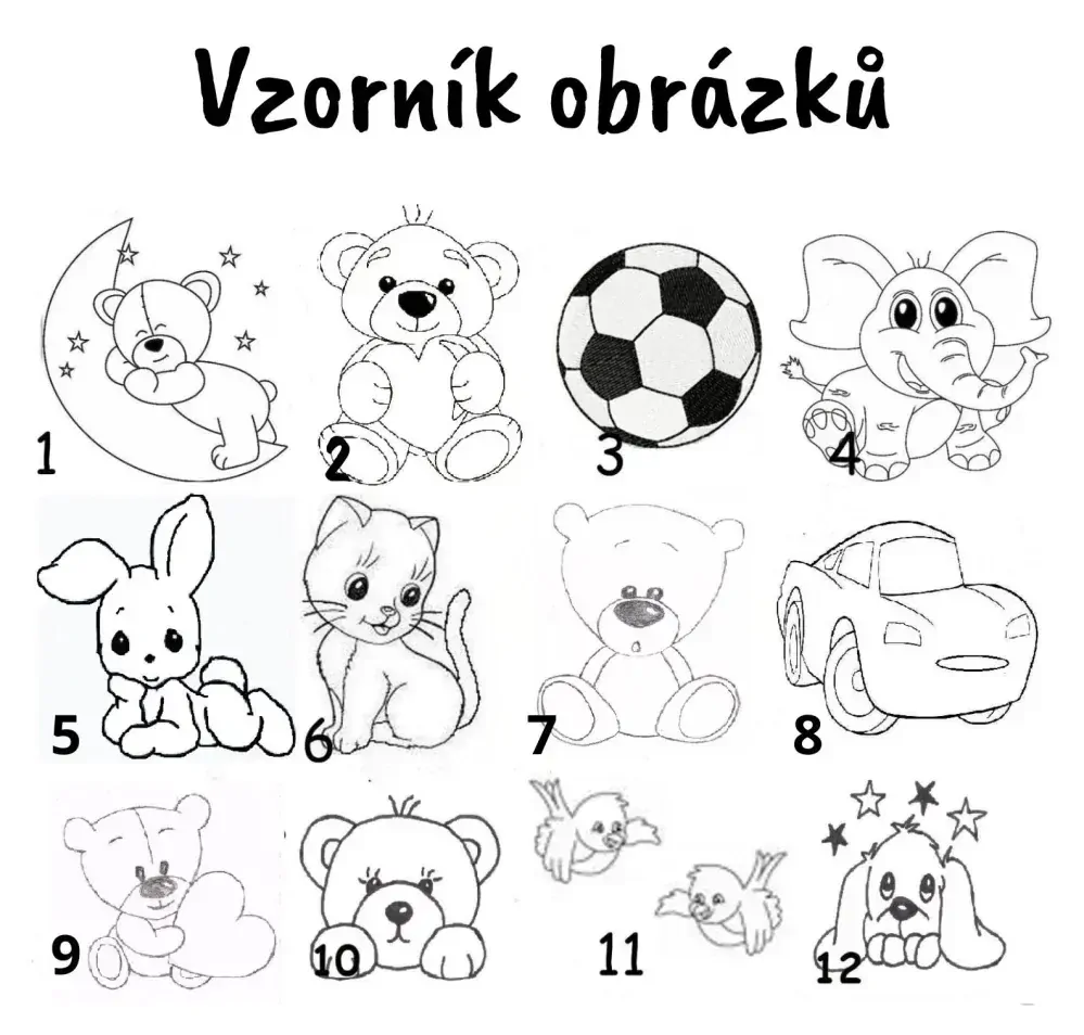 Souprava pro miminko se jménem a obrázkem na dece i polštářku