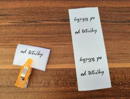 Saténové textilní etikety - od maminky ❤  30x40